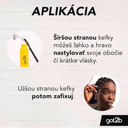 Maskara na obočie a baby vlásky Glued4Brows & Edges 2 v 1 got2b