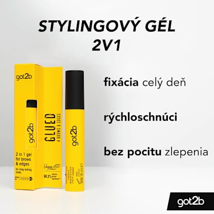 Maskara na obočie a baby vlásky Glued4Brows & Edges 2 v 1 got2b