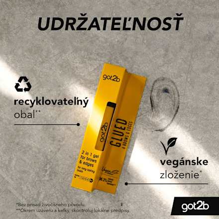 Maskara na obočie a baby vlásky Glued4Brows & Edges 2 v 1 got2b