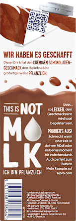 Sojadrink Shhh… This is not Milk Schokolade alpro