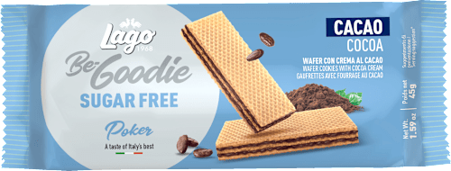 Napolitane cu cremă de cacao fără zahăr Lago