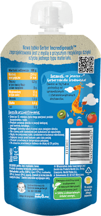 Mus jabłko, kiwi, truskawka, banan, Junior Summer Fruits po 1. roku Gerber