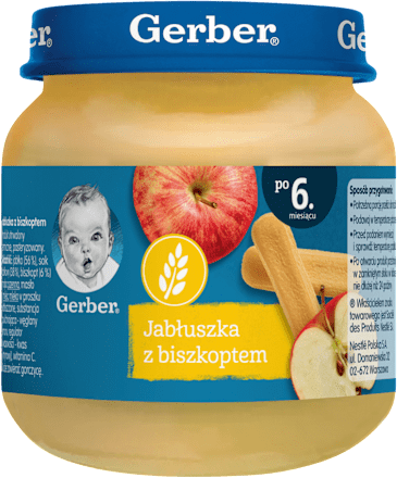 Deserek jabłuszka z biszkoptem, po 6. miesiącu Gerber