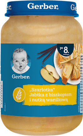 Deserek "Szarlotka" jabłka z biszkoptem i nutką waniliową, po 8. miesiącu Gerber