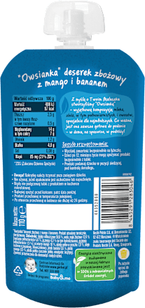 Owsianka deserek zbożowy z mango i bananem, po 6. miesiącu Gerber