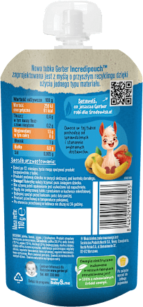 Mus jabłko, banan, pigwa z biszkoptem, Junior Yellow Fruits po 1. roku Gerber