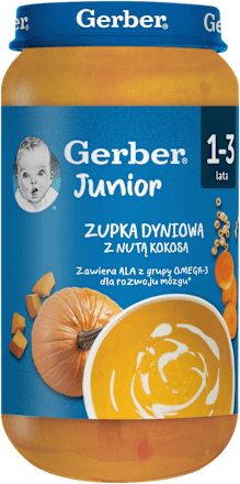 Zupka dyniowa z nutą kokosa, Junior 1 - 3 lata Gerber
