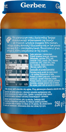 Zupka gulaszowa z ziemniaczkami, Junior 1 - 3 lata Gerber