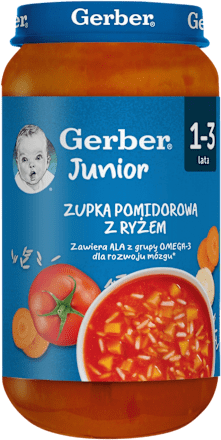 Zupka pomidorowa z ryżem, Junior 1 - 3 lata Gerber