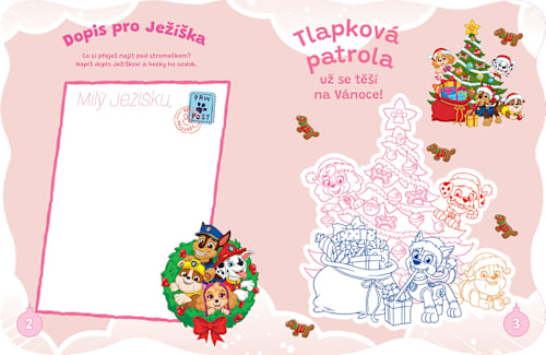 nejkrásnější vánoční omalovánky se samolepkami Paw Patrol JIRI MODELS