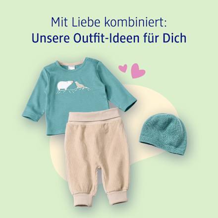 Set mit Langarmshirt & Hose aus Velours, blau + beige, Gr. 68 ALANA