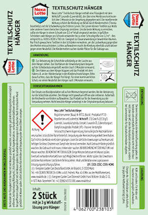 Kleidermotten Textilschutz Hänger  Nexa Lotte