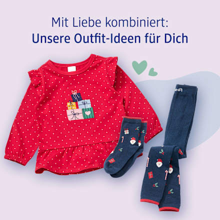 Tunika mit Geschenk-Applikation & Punkte-Muster, rot, Gr. 92 ALANA