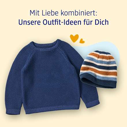 Pullover aus Strick mit Raglan-Ärmeln, blau, Gr. 104 ALANA