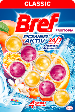 Osvježivač za WC školjku Power Aktiv – Fruitopia, 2 x 50 g Bref