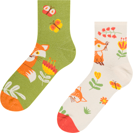 Памучни чорапи Fox & Butterflies, размер 35-38 Dedoles