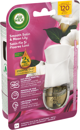 Elektrický osviežovač vzduchu s náplňou - jemný satén a mesačná ľalia Air Wick