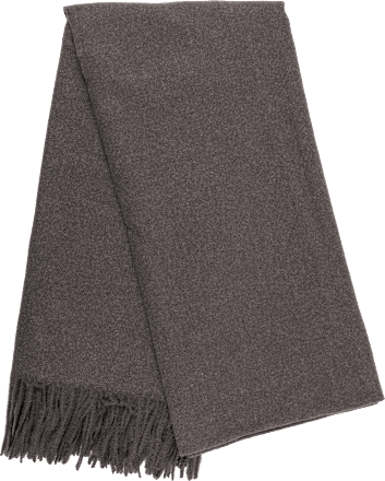 Zimski šal s resicama – sivi toplo & meko