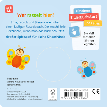 Babybuch Meine bunten Ri-Ra-Rasseltiere Ravensburger