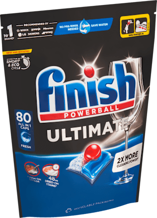 Kapsuly do umývačky riadu Ultimate Deep Clean & Shine Finish