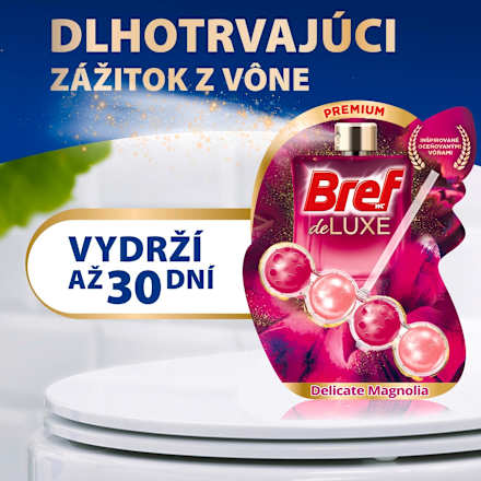 Tuhý WC blok DeLuxe Premium Delicate Magnolia Bref
