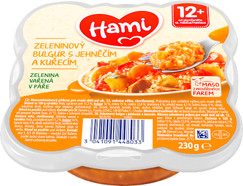 Mäsovo-zeleninový príkrm zeleninový bulgur s jahňacím a kuracím  Hami