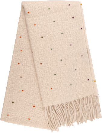 Zimski šal – bež sa šarenim točkicama toplo & meko