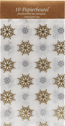 Papierbeutel Schneeflocken KUWOPA