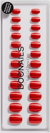 Künstliche Nägel Press Ons Short Square Rose Red Doonails