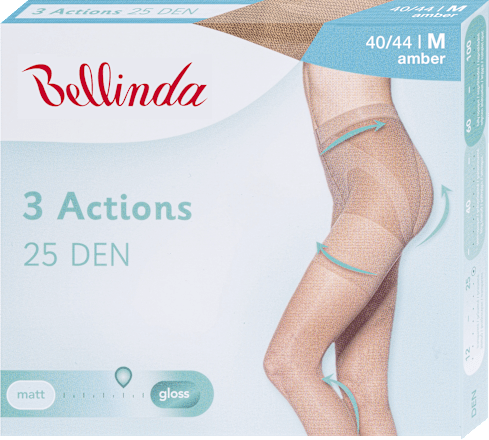 punčochové kalhoty 3 Actions, velikost M, amber Bellinda