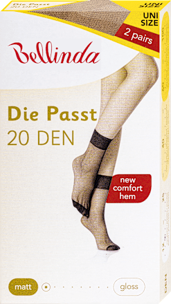 Nogavice Die Passt, 20 DEN, univerzalna velikost, amber (2 para) Bellinda