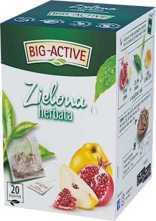 Herbata zielona z pigwą i granatem (20 x 1,7 g) Big-Active
