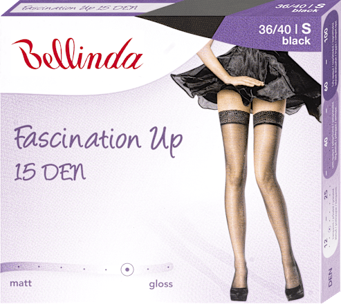 samodržící punčochy Fascination Up, 36-40 černé Bellinda