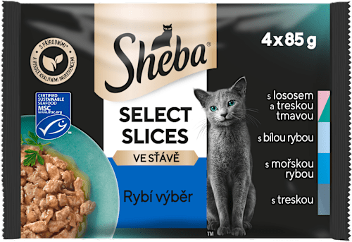 Selection kapsičky pro kočky rybí výběr 4x85 g Sheba