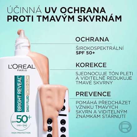 Bright Reveal denní rozjasňující a tónovací Anti-UV fluid  L'ORÉAL PARiS