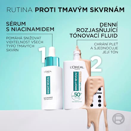 Bright Reveal denní rozjasňující a tónovací Anti-UV fluid  L'ORÉAL PARiS