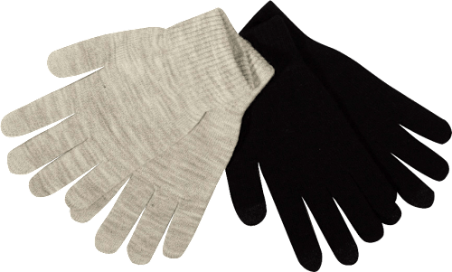 Pletene rukavice duo pack - crne i sive PURSET