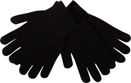 Pletene rukavice, duopack - crne PURSET