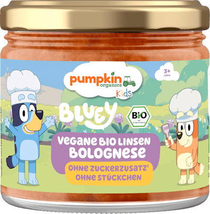 Sauce Bluey Linsen Bolognese ab 3 Jahren pumpkin organics