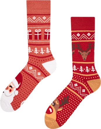 Коледни чорапи с елени, размер 35-38 Dedoles