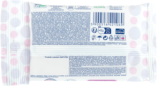 Chusteczki nawilżane dla dzieci Sensitive, biodegradowalne bella baby Happy