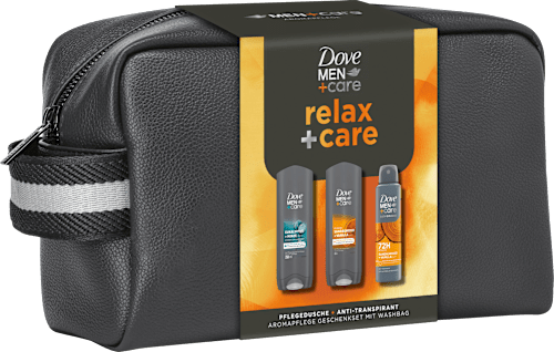 Geschenkset relax +care inkl. Kosmetiktasche 3tlg Dove MEN+CARE