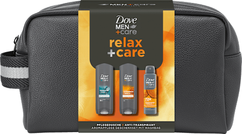 Geschenkset relax +care inkl. Kosmetiktasche 3tlg Dove MEN+CARE