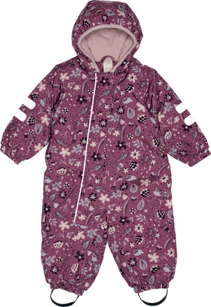 Schneeanzug mit Blumen-Muster, rosa, Gr. 74/80 Dimo