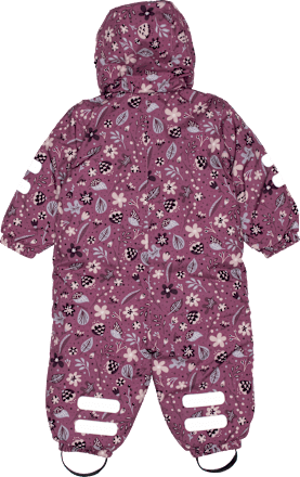Schneeanzug mit Blumen-Muster, rosa, Gr. 74/80 Dimo