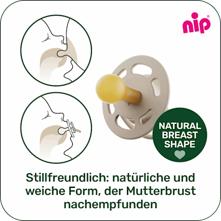 Schnuller Cherry rot/braun, Gr.2, ab 6 Monaten Nip