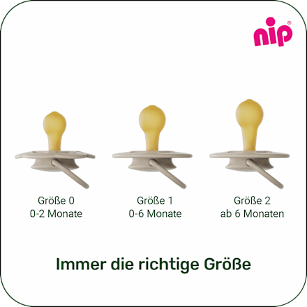 Schnuller Cherry rot/braun, Gr.2, ab 6 Monaten Nip