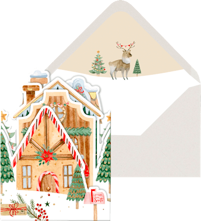 Grußkarte Weihnachten Dekoaufsteller CACTUS