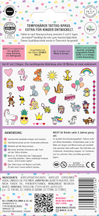 Kinder Haut-Tatoos temporär lila Set 30 tlg. MINICO