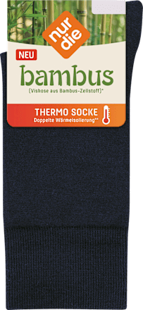 Socken Thermo Bambus schwarz Gr. 39-42 nur die